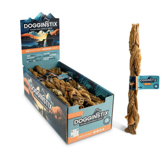Dogginstix Braided Beef Tripe 12"