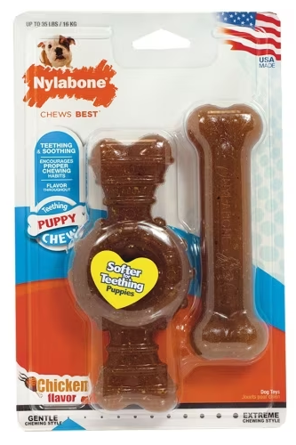 Nylabone Ring & Bone Chicken Wolf