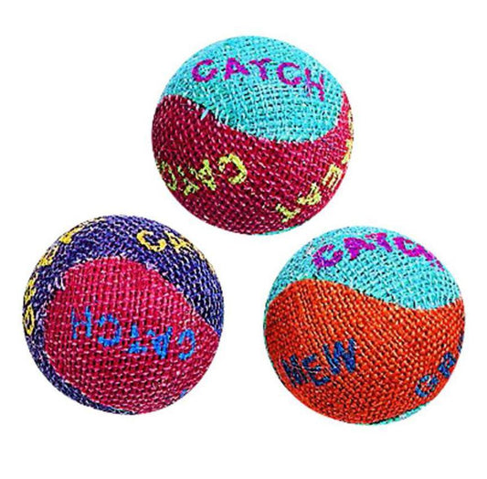 Spot Burlap Balls Catnip Toy 3ct