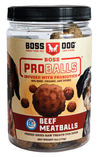 Boss Dog Probiotic Meatball Beef 6z