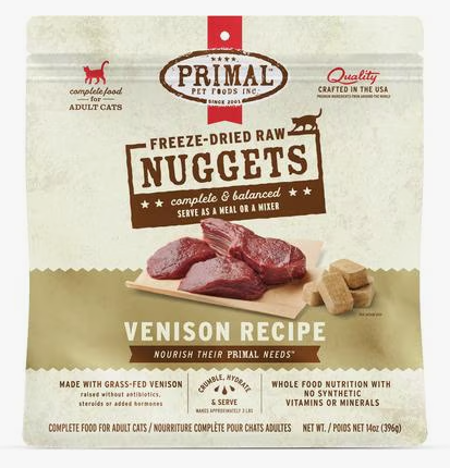 Primal Pronto Venison Frozen Cat 1#