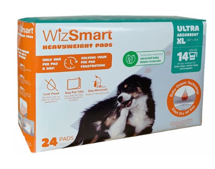 WizSmart Heavyweight dog Pads 23.5x31.5 24ct