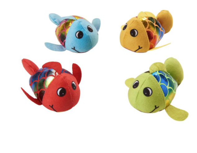 Ethical Pet SPOT Jittery Fish Plush Cat Toy 3"