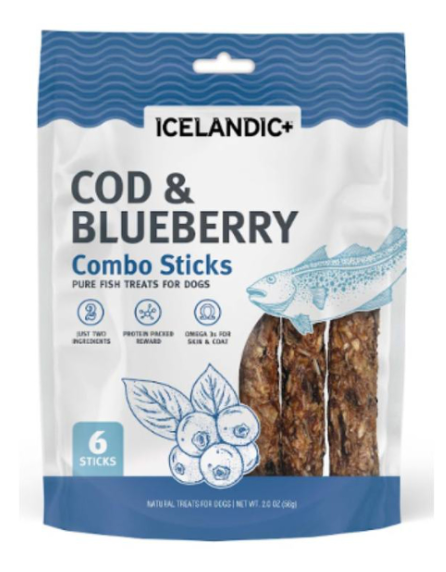 Icelandic+ Cod & Blueberry Sticks 2oz