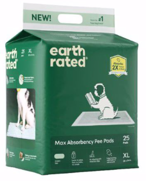 EARTH RATED 28X34IN DOG 25CT XLG GREEN TEA SCENT PEE PADS