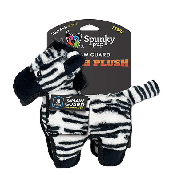 Spunky Pup Zebra Plush