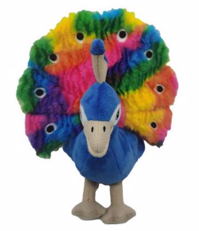 Tall Tails Peacock w/ Squeaky Plushie 9"