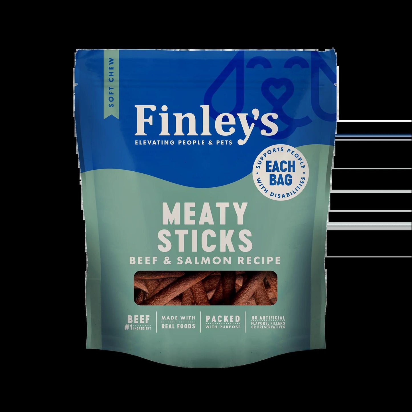NS Finleys Dog Beef Salmon Meaty Sticks 12 oz