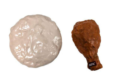 Spot KFC Vinyl Biscuit Drumstick Dog Toy 3" 2ct