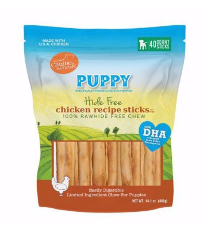 Canine Natural 5" Chicken Roll Hide Free Chew Puppy 40pk