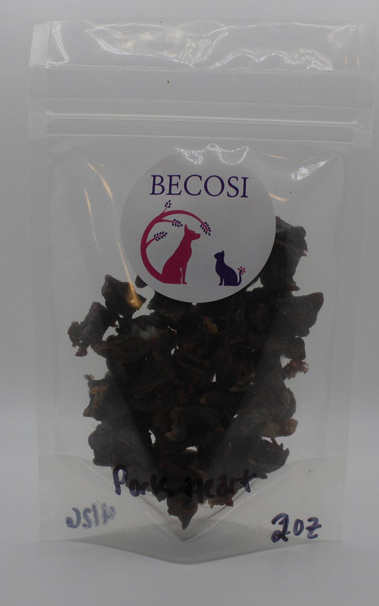 Becosi Pork Heart Treat Bag 2oz