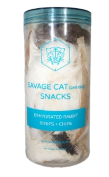 Savage Dehydrated Rabbit Strips & Scalp Chips 3oz