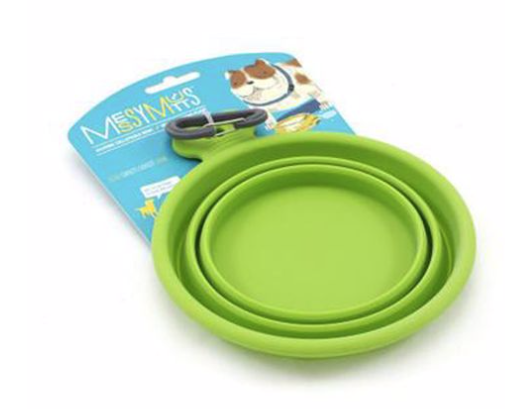 Messy Mutts Bowl Collapsible Silicone Small Green