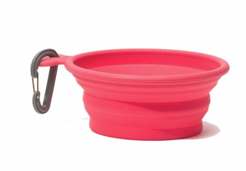 Messy Mutts Bowl Collapsible Silicone Dog Feeder Watermelon