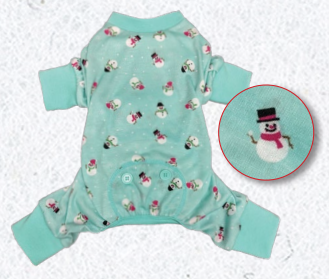 Fashion Pet Snowman PJs XS