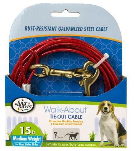 Four Paws 15' Medium weight Cable 50#