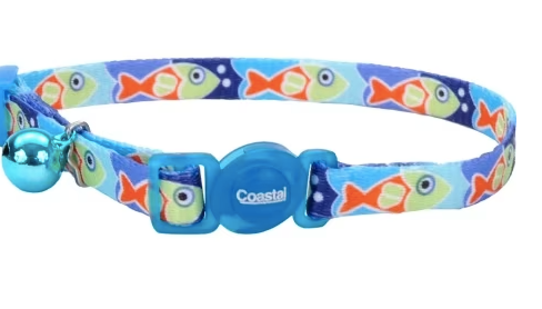 Coastal Adjustable Breakaway Cat Collar - Fish