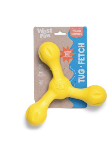 West Paw Skamp Dog Toy Dandelion Yellow Large 8.5"
