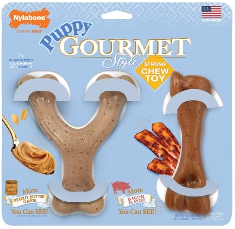 Nylabone Gourmet Chew Bundle Bacon/Peanut Butter