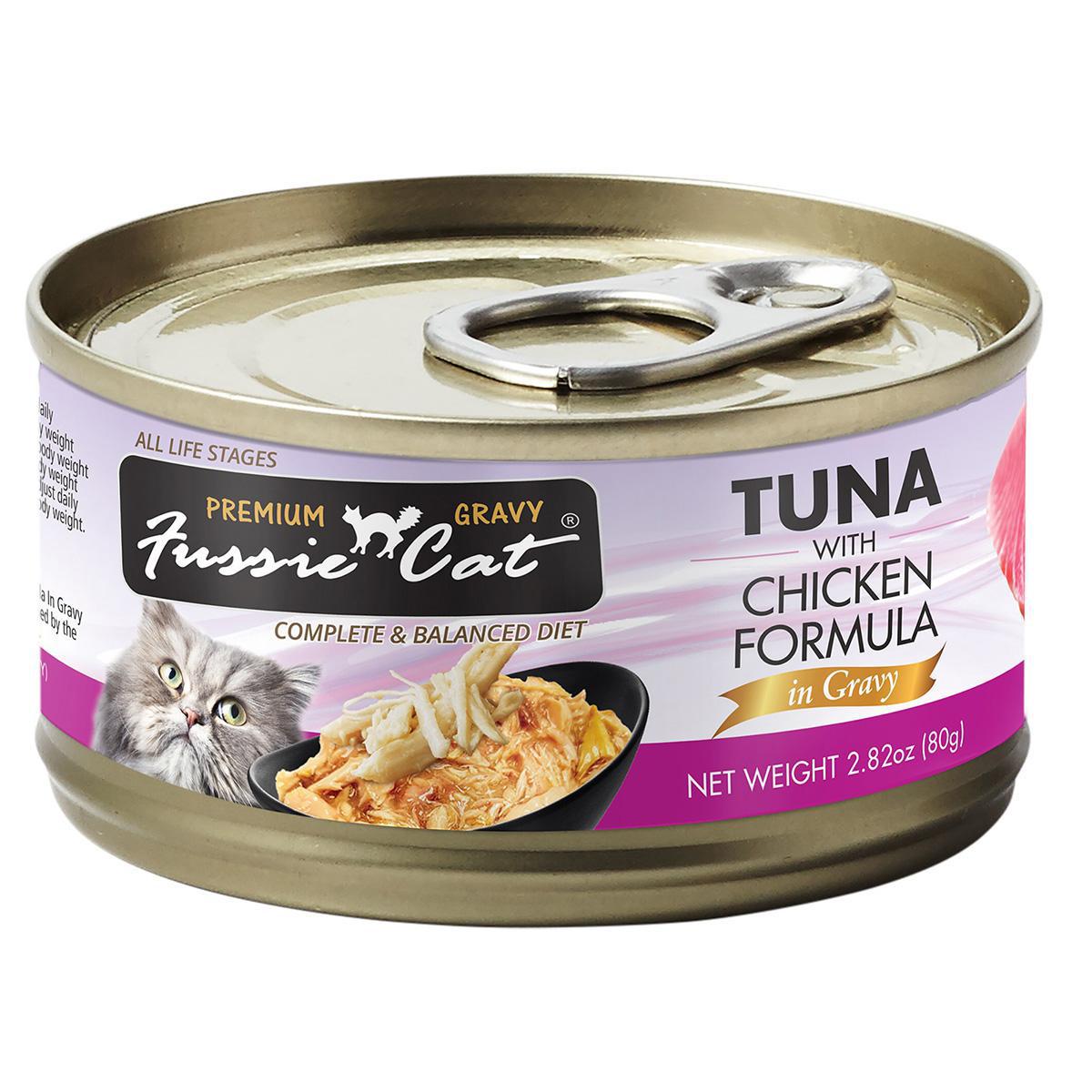 Fussie Cat Tuna w/Chicken in Gravy 2.8z