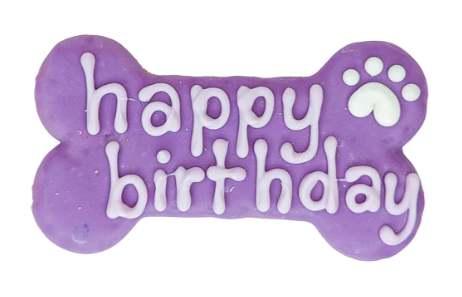 Bosco & Roxys Violet Happy Birthday Bone