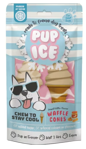 Pup Ice Waffle Cone Vanilla/Peanut Butter