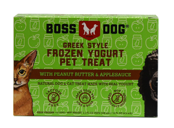 Boss Dog Yogurt Peanut Butter/Apple 3.5z /4pk