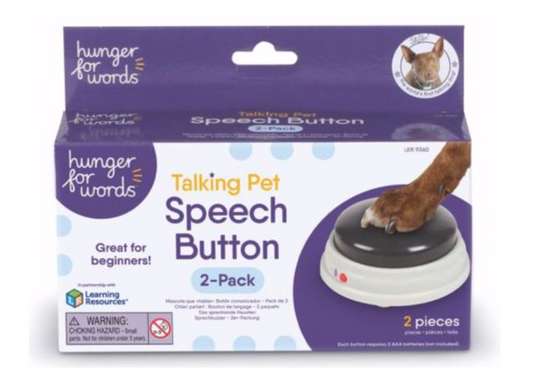 Brightkins Speech Buttons Hunger For Words 2 pk