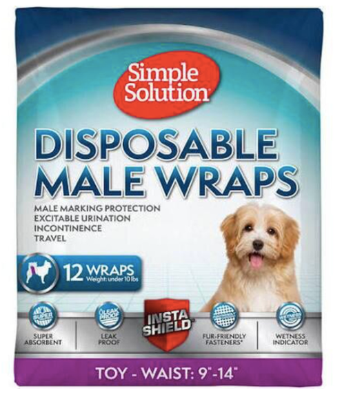 Doggie Diapers SM Disposable Male 12pk