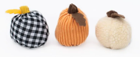 Zippy Paws Halloween Miniz 3-Pack - Gourds