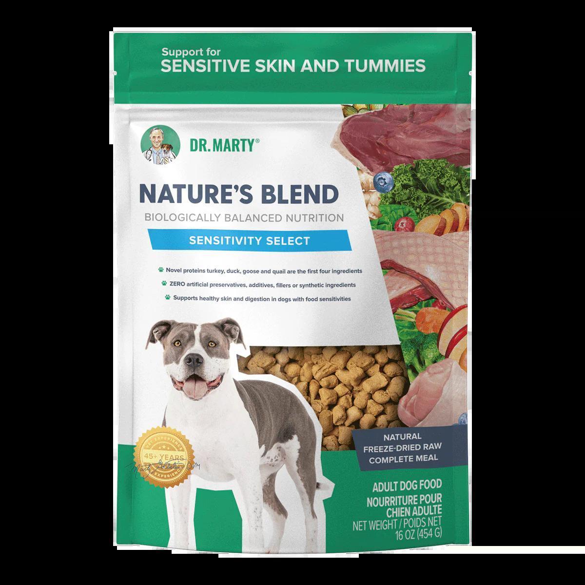 Dr. Marty's Nature's Blend Freeze Dried Sensitivity Select Dog 16 oz