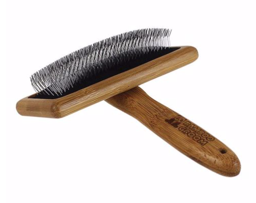 Bamboo Groom Slicker Brush LG