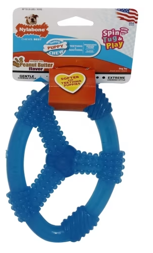 Nylabone Teething Ring Peanut Butter Wolf