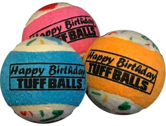 PetSport Birthday Tuff Balls 2.5" 3pk