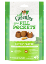 Greenies Cat Pill Pocket Catnip Flavor 1.6oz