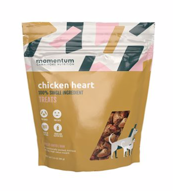 Momentum Carnivore Nutrition Freeze Dried 3.5oz - Chicken Hearts