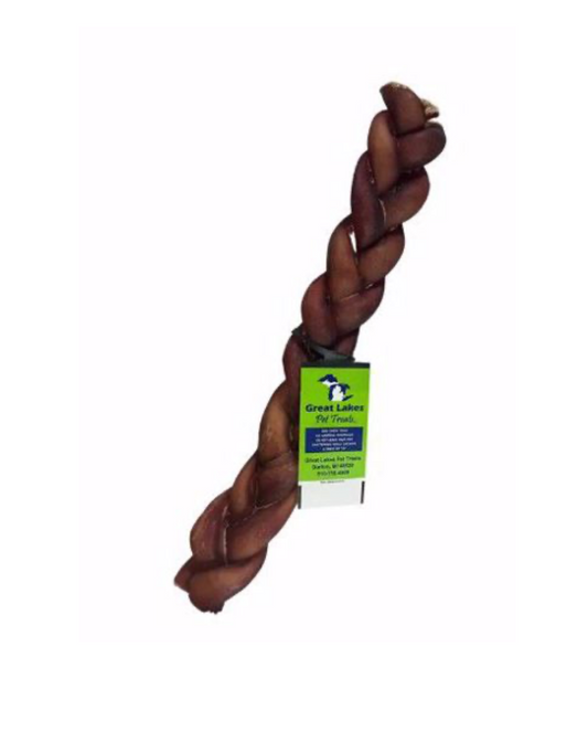 Great Lakes 10"-12" Braided Bully Stick