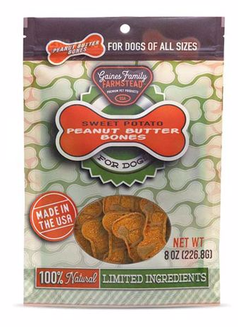 Gaines Family Sweet Potato Peanut Butter Bones 8oz