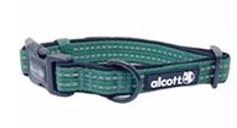 Alcott Adventure Nylon Dog Collar - Hunter Green SM