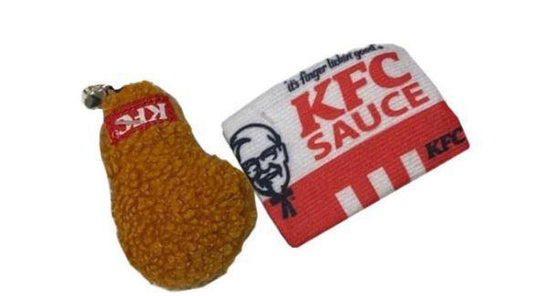 Spot KFC Sauce Pack & Drum Stick w/ Catnip Toy 2ct
