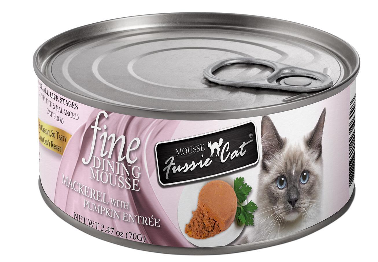 Fussie Cat Fine Dining Mackerel Pumpkin Mousse 2.47z