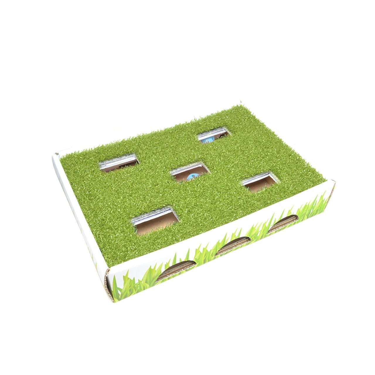 Outward Hound Catstages Grass Patch Hunting Puzzle Box Green