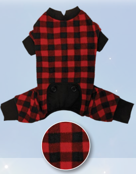 Fashion Pet Buffalo Plaid PJs LG