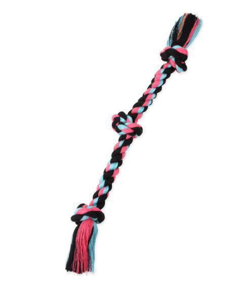 Mammoth Color 3Knot Flossy Chews Cotton Rope Medium