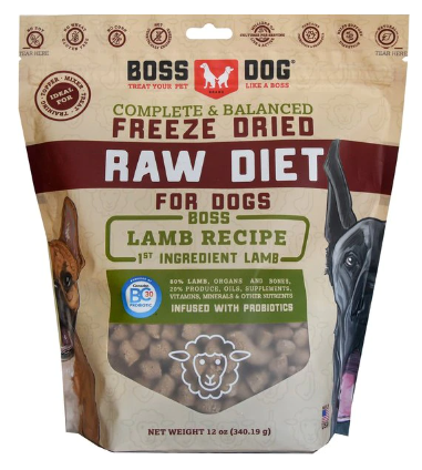 Boss Dog Freeze Dried Lamb Nuggets 12z