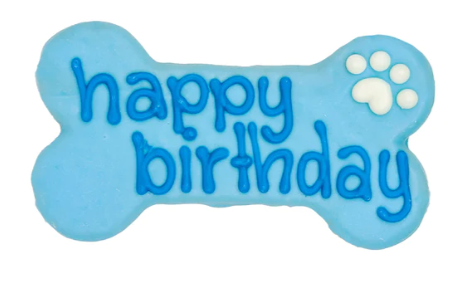 Bosco & Roxys Blue Happy Birthday Bone