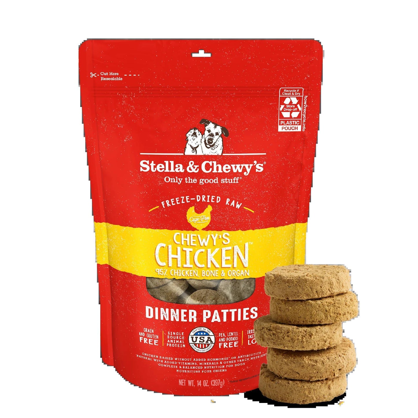 S&C Freeze-Dried Chicken Patties 14oz