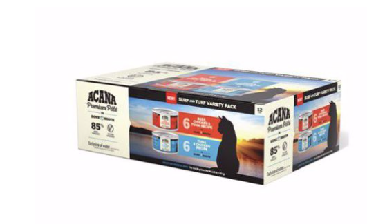 Acana Cat Variety Pate Surf Turf Pack 3oz/12ct