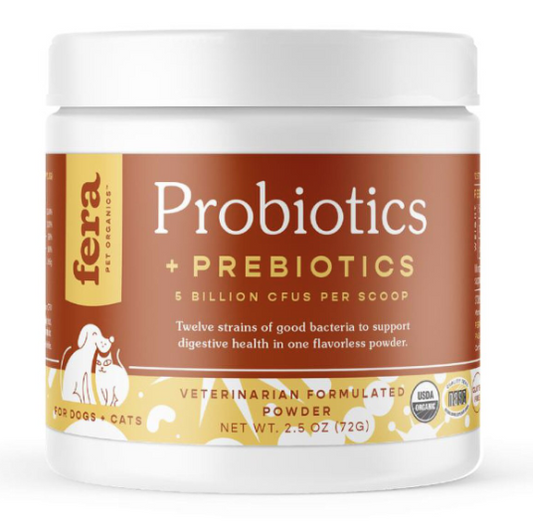 Fera Organic Probiotics w/ Prebiotics Powder for Dogs & Cats 2.5oz