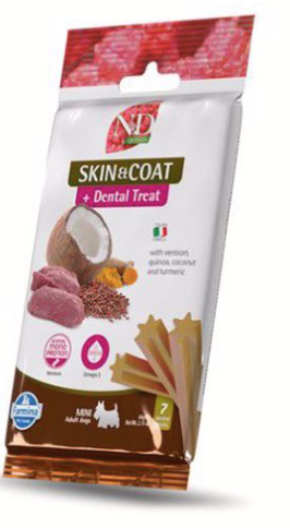 Farmina 2.1 oz Quinoa Dog Skin & Coat Quail Mini Dental Treat